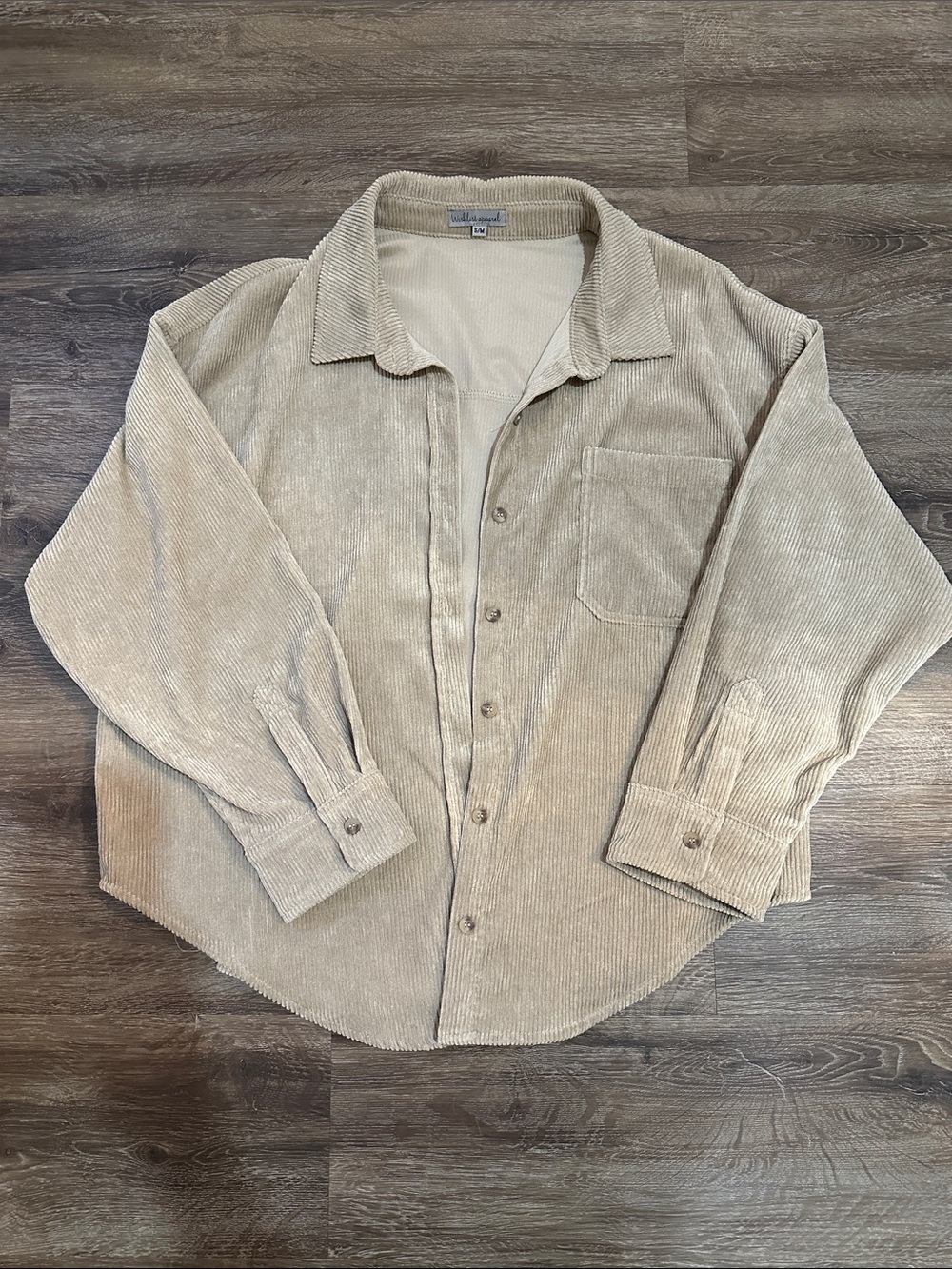 Wishlist Tan Corduroy Shirt Jacket